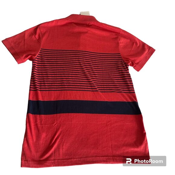 Stitches & Rivets Knit Golf Polo Shirt Men Blue Red Short Sleeve Size Medium NWT - Picture 2 of 3